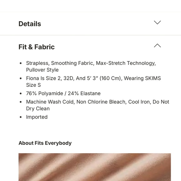 Skims Fits Everybody Bandeau in Clay 2X - Picture 4 of 4